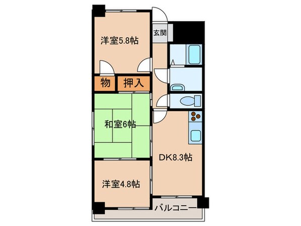 ベルヒルズ則松の物件間取画像